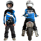 Custom Blue ATV Motocross Jersey for Adult Quad Dirt Bike Racing Shirt