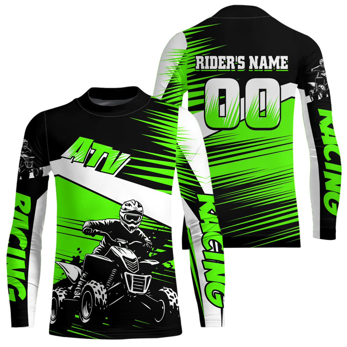 Custom Green ATV Motocross Jersey for Adult Quad Dirt Bike Racing Shirt