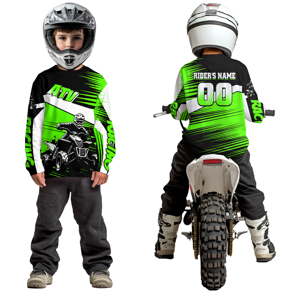 Custom Green ATV Motocross Jersey for Adult Quad Dirt Bike Racing Shirt