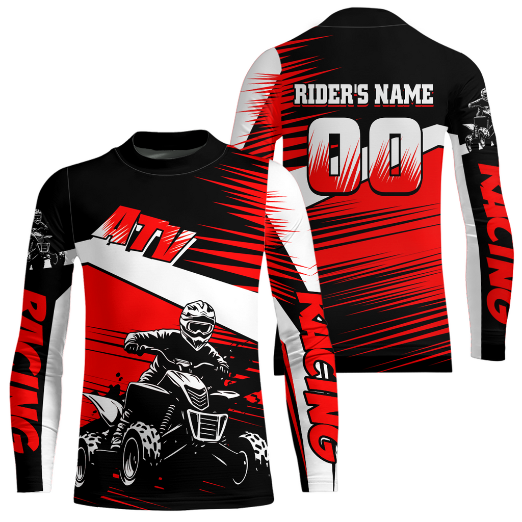 Custom Red ATV Motocross Jersey for Adult Quad Dirt Bike Racing Shirt