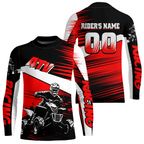 Custom Red ATV Motocross Jersey for Adult Quad Dirt Bike Racing Shirt