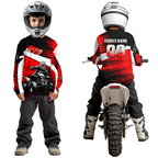 Custom Red ATV Motocross Jersey for Adult Quad Dirt Bike Racing Shirt