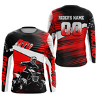 Custom Red ATV Motocross Jersey for Adult Quad Dirt Bike Racing Shirt