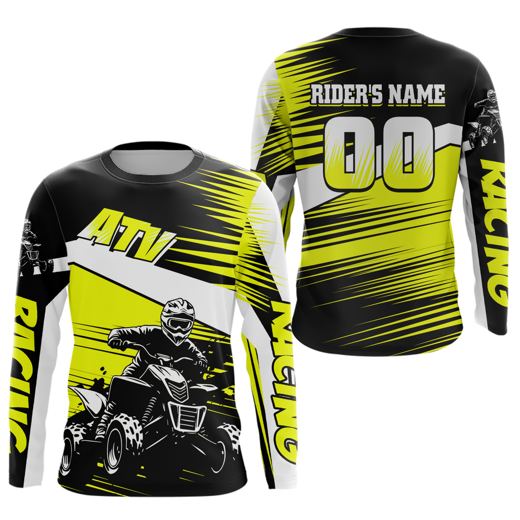 Custom Yellow ATV Motocross Jersey for Adult Quad Dirt Bike Racing Shirt