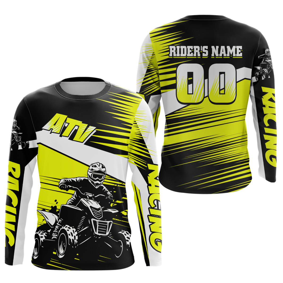 Custom Yellow ATV Motocross Jersey for Adult Quad Dirt Bike Racing Shirt