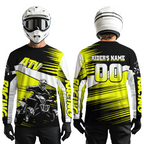 Custom Yellow ATV Motocross Jersey for Adult Quad Dirt Bike Racing Shirt