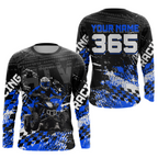 Custom Blue ATV Motocross Jersey Upf30+ Quad Bike Shirt Extreme Racing Adult Off-Road Quad Shirt