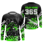 Custom Green ATV Motocross Jersey Upf30+ Quad Bike Shirt Extreme Racing Adult Off-Road Quad Shirt