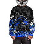 Custom Blue ATV Motocross Jersey Upf30+ Quad Bike Shirt Extreme Racing Adult Off-Road Quad Shirt