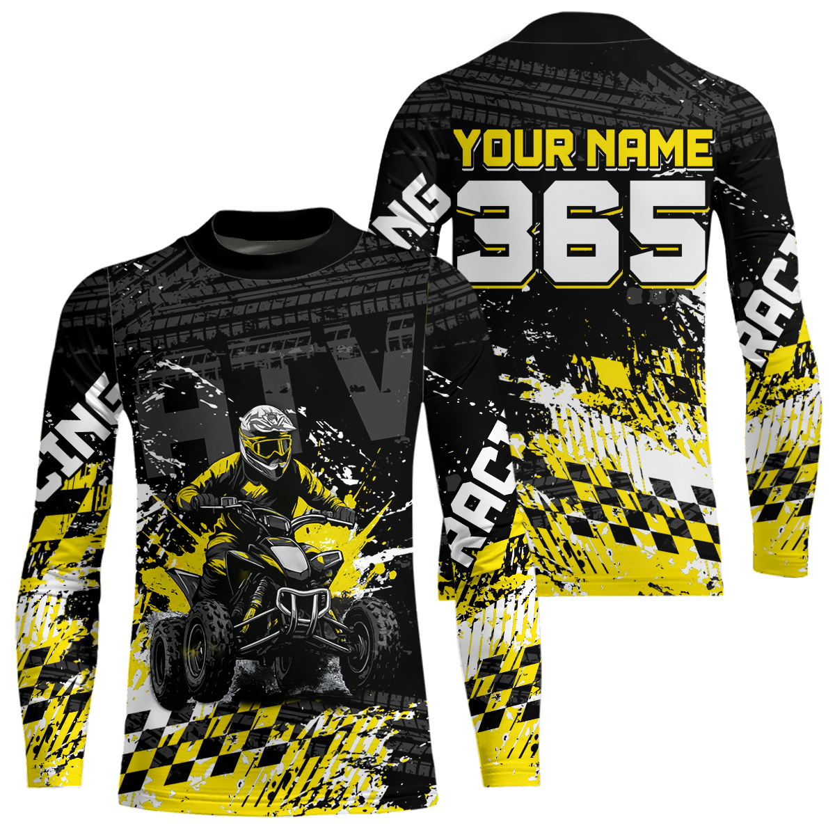 Custom Yellow ATV Motocross Jersey Upf30+ Quad Bike Shirt Extreme Racing Adult Off-Road Quad Shirt