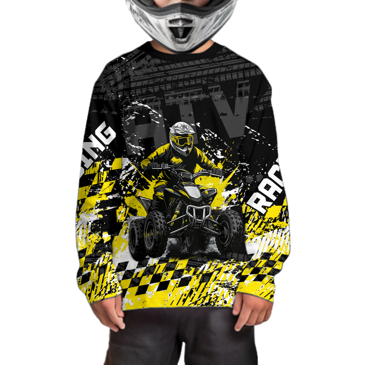 Custom Yellow ATV Motocross Jersey Upf30+ Quad Bike Shirt Extreme Racing Adult Off-Road Quad Shirt