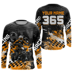 Custom Orange ATV Motocross Jersey Upf30+ Quad Bike Shirt Extreme Racing Adult Off-Road Quad Shirt
