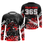 Custom Red ATV Motocross Jersey Upf30+ Quad Bike Shirt Extreme Racing Adult Off-Road Quad Shirt
