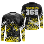 Custom Yellow ATV Motocross Jersey Upf30+ Quad Bike Shirt Extreme Racing Adult Off-Road Quad Shirt