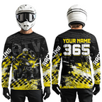 Custom Yellow ATV Motocross Jersey Upf30+ Quad Bike Shirt Extreme Racing Adult Off-Road Quad Shirt