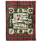 Christmas Northern Pike Fishing Fleece Blanket, Pike Xmas Fishing Gifts For Fishing Lovers