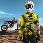 Eagle ATV Racing Jersey Yellow ATV Riding Shirt Adult Quad ATV Jersey
