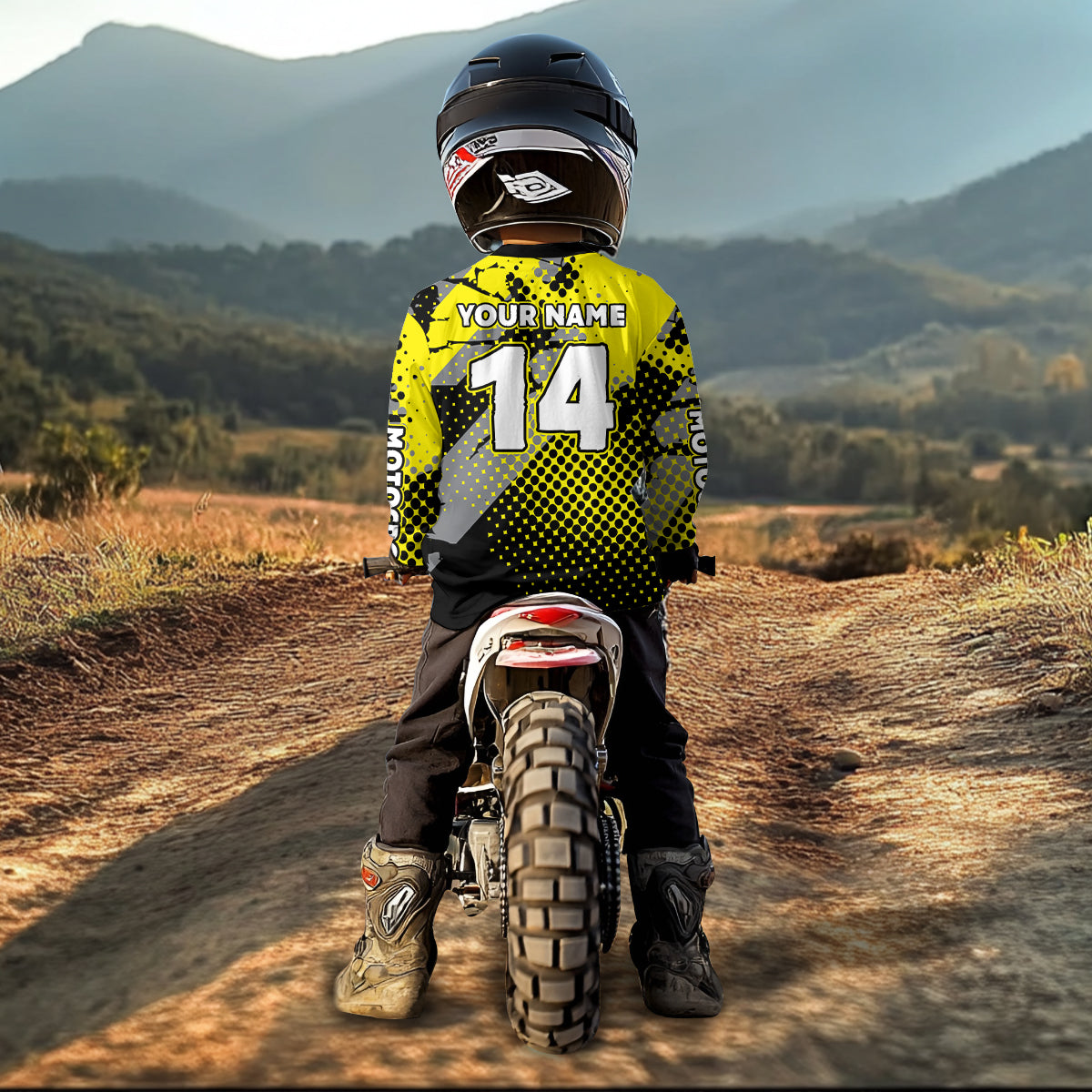 Eagle ATV Racing Jersey Yellow ATV Riding Shirt Adult Quad ATV Jersey