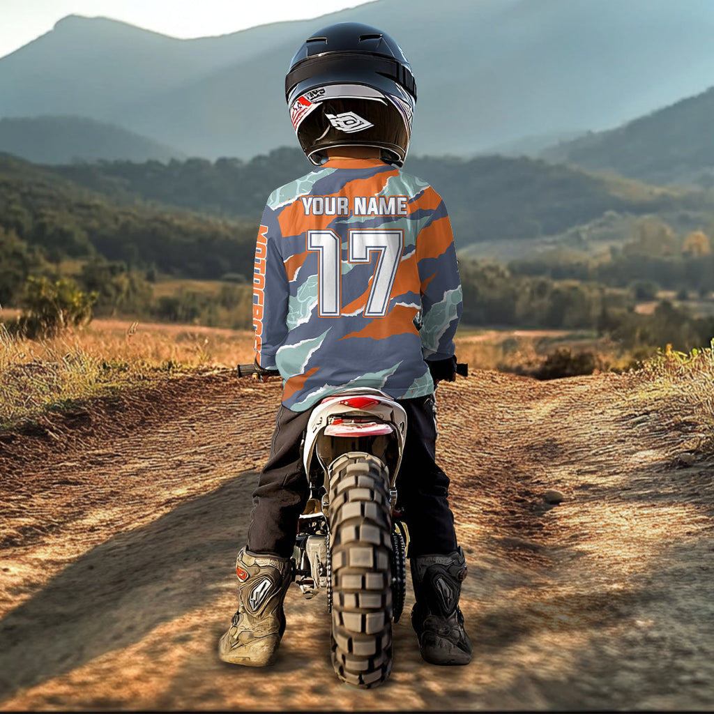 Camo Motocross Racing Jersey Dirt Bike Jersey Off Road Shirt Long Sleeve