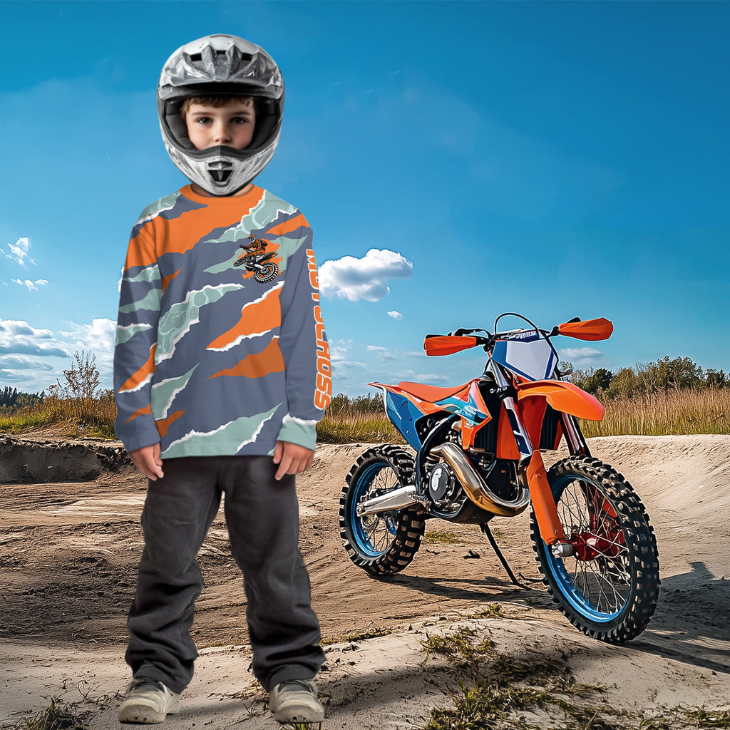Camo Motocross Racing Jersey Dirt Bike Jersey Off Road Shirt Long Sleeve