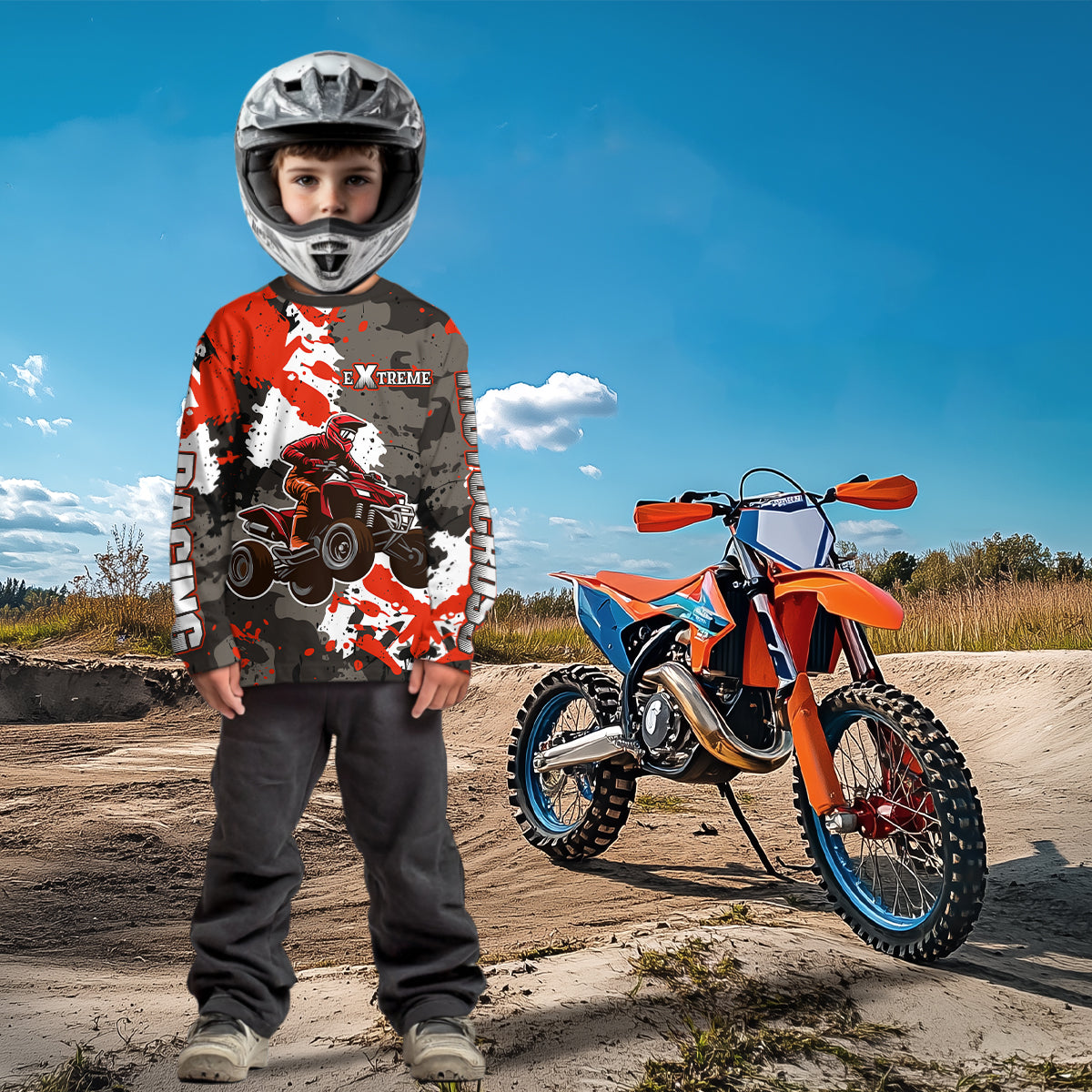 Camo ATV Racing Jersey Custom ATV Riding Shirt Quad Bike ATV Jersey Adult
