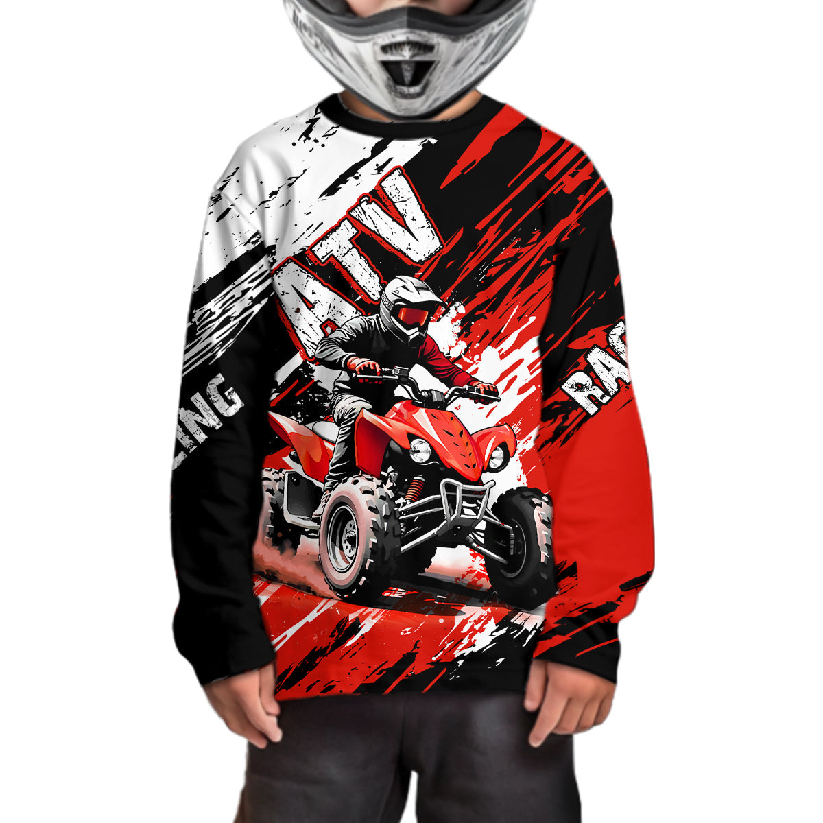 Red Atv Motocross Jersey Custom Off-Road Quad Bike Shirt Mx Dirt Bike