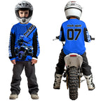 Blue ATV Racing Jersey Upf30+ Custom Motocross Jersey Extreme Riding Shirt