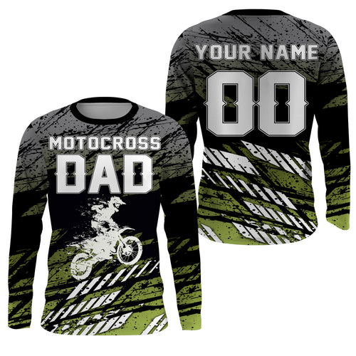 Motocross Dad Personalized Riding Jersey MX Dad Biker Shirt Dirt Bike Racing Dad Motorcycle Gift