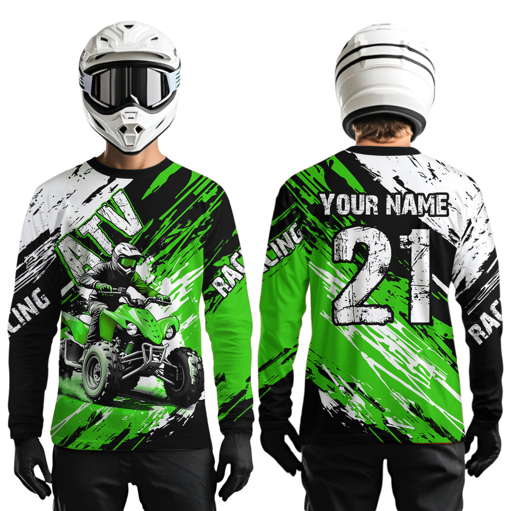Green Atv Motocross Jersey Custom Off-Road Quad Bike Shirt Mx Dirt Bike