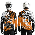 Orange Atv Motocross Jersey Custom Off-Road Quad Bike Shirt Mx Dirt Bike