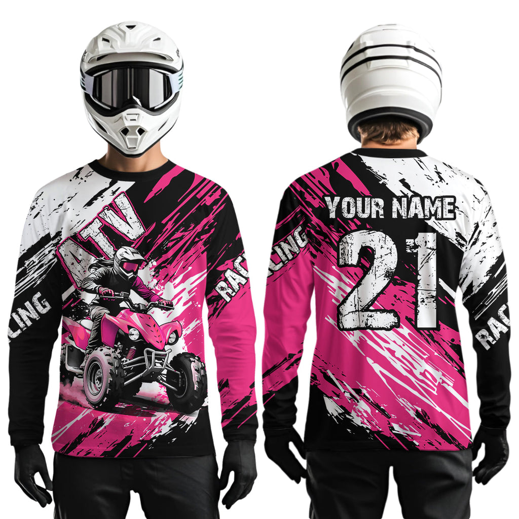 Pink Atv Motocross Jersey Custom Off-Road Quad Bike Shirt Mx Dirt Bike