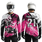 Pink Atv Motocross Jersey Custom Off-Road Quad Bike Shirt Mx Dirt Bike