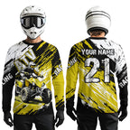 Yellow Atv Motocross Jersey Custom Off-Road Quad Bike Shirt Mx Dirt Bike