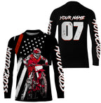 Custom motocross jersey American &adult + red dirt bike racing off-road motorcycle shirt