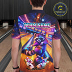 Funny Raccoon Bowling Custom Bowling League Jersey Polo & 1/4-Zip Bowling Outfit