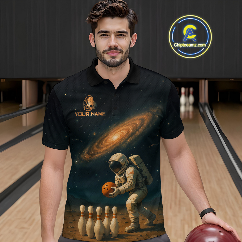 Astronaut Bowling Shirts Team Custom Bowling Polo and Quarter Zip