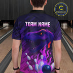 Dinosaur Purple Bowling Shirts Custom Team Bowling Jerseys for Bowlers