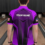 Custom Purple Bowling Jersey Bowling Team Shirts Bowling Uniform Polo & 1/4 Zip