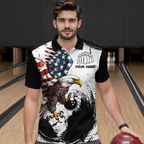 Personalized Eagle Bowling Shirts Patriotic Bowling Jersey Polo Shirt