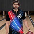 Bowling Polo Shirt Custom Bowling Shirt For Team Personalized Black Bowling Jerseys