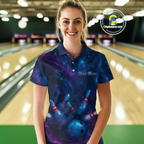 Watercolor Galaxy Bowling Shirts Team Custom Bowling Polo & Quarter Zip