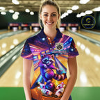 Funny Raccoon Bowling Custom Bowling League Jersey Polo & 1/4-Zip Bowling Outfit