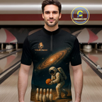 Astronaut Bowling Shirts Team Custom Bowling Polo and Quarter Zip
