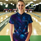 Watercolor Galaxy Bowling Shirts Team Custom Bowling Polo & Quarter Zip