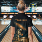 Astronaut Bowling Shirts Team Custom Bowling Polo and Quarter Zip