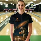 Astronaut Bowling Shirts Team Custom Bowling Polo and Quarter Zip