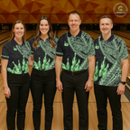 Black and Green Tribal Pattern Bowling Jersey Bowling Uniform Bowling Team Shirts