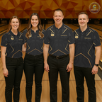 Black and Gold Bowling Jersey Custom Bowling Team Shirts Bowling League Polo & 1/4 Zip