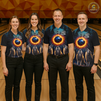 Flame Wolf Bowling Jersey Bowling Uniform Polo &1/4 Zip Custom Bowling Team Shirts