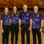 Personalized Raccoon Wizard Bowling Shirt Purple Thunder Lightning Bowling Jersey